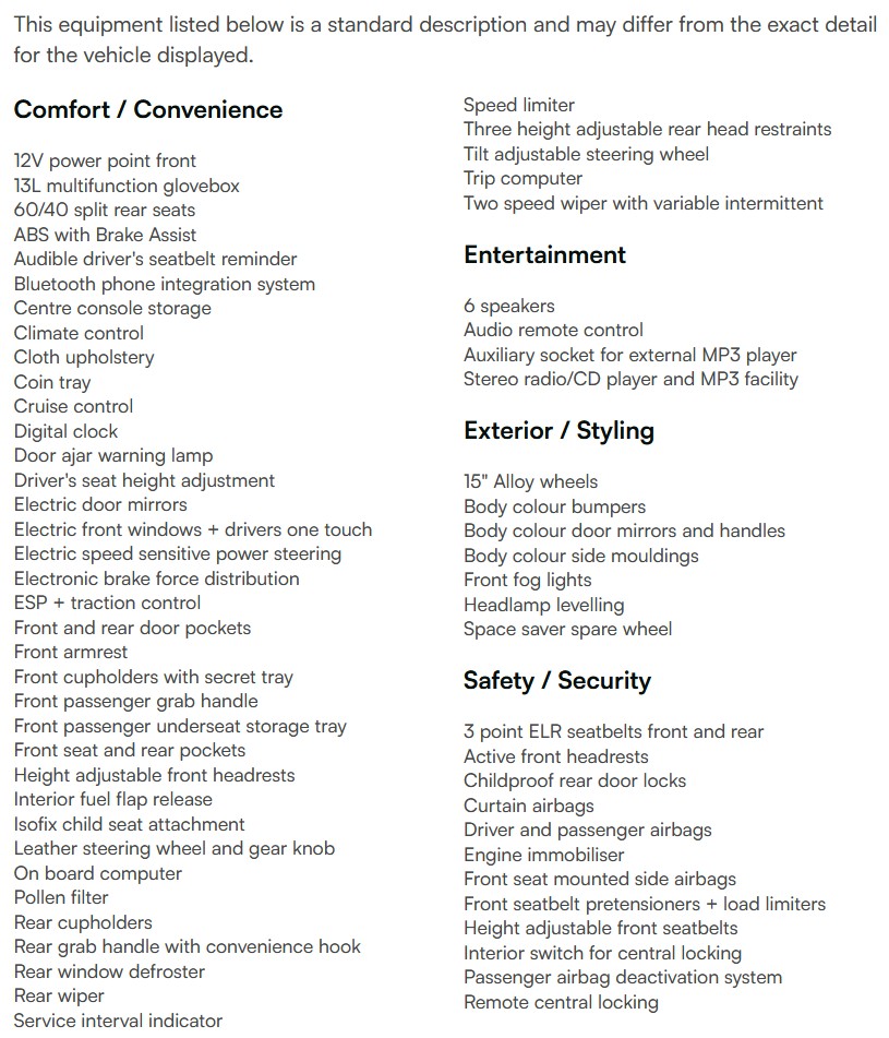vehicle equipment