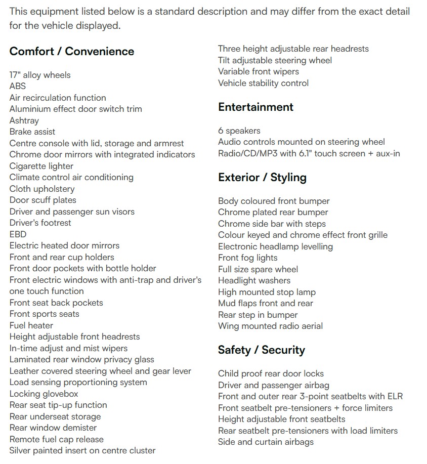 vehicle equipment