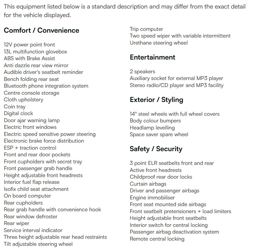 vehicle equipment