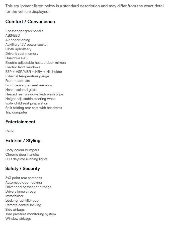 vehicle equipment