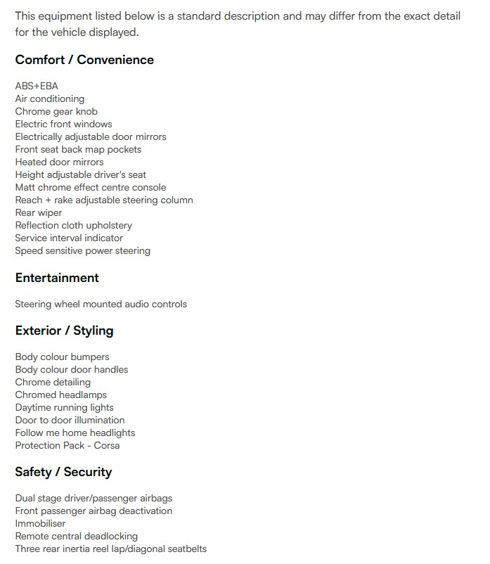 vehicle equipment