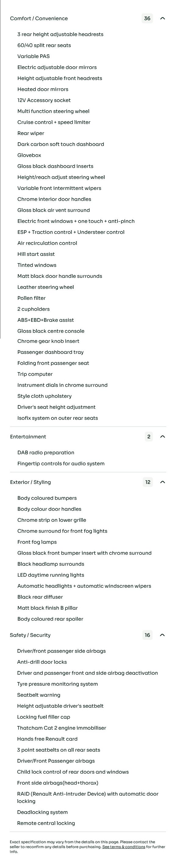 vehicle equipment