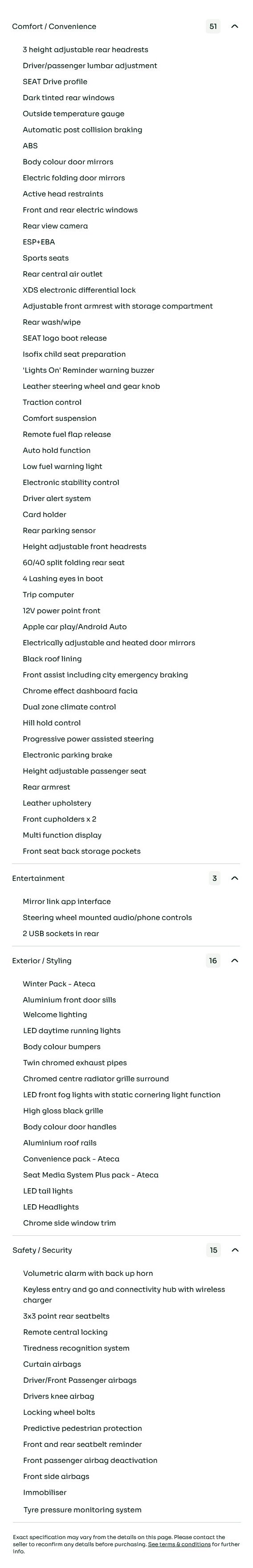 vehicle equipment