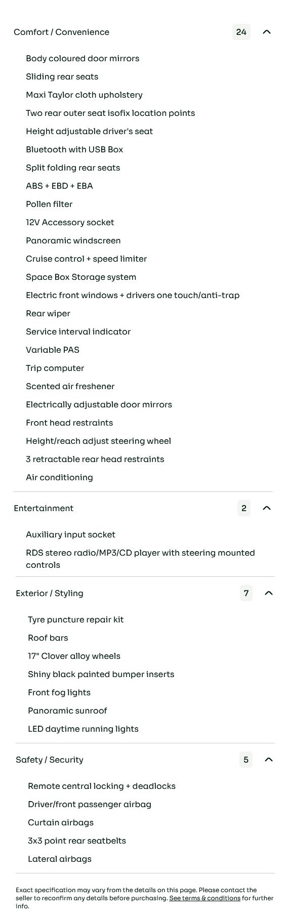 vehicle equipment
