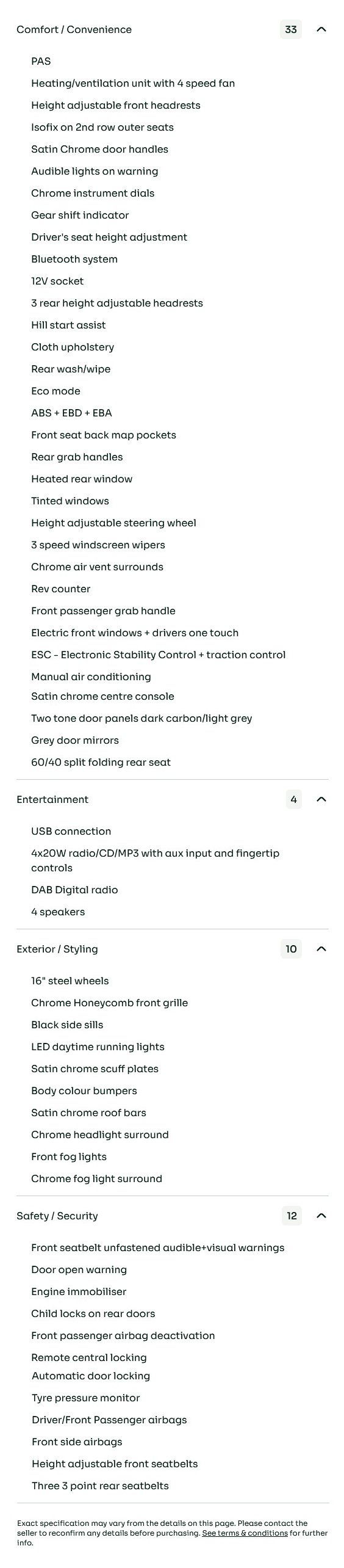 vehicle equipment