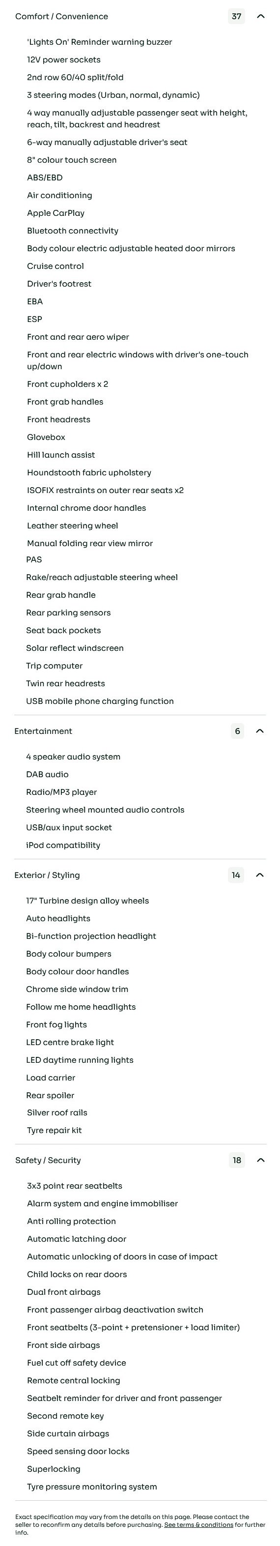 vehicle equipment