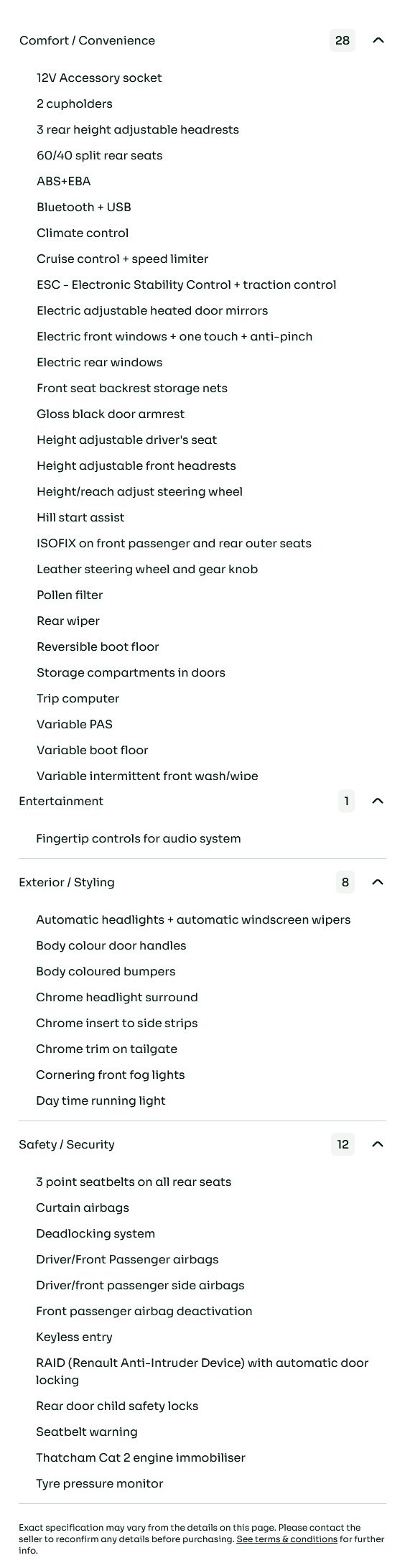 vehicle equipment